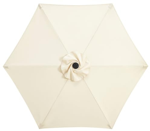 AOOSA Rechange Telo per Ombrellone, Bianco Sporco, 3 m / 6 Braccia