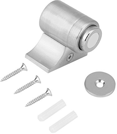 Magnetischer Türstopper Edelstahl Türfänger Hochleistungs Soft Catch Geräuscharm Türstopper Wand oder Bodenmontage Hochleistungs Türhalter(Gebürsteter Stahl)