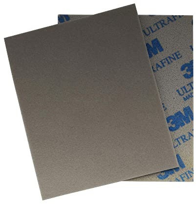 3M Softback Schleifschwamm Aluminiumoxid Schleifpad 114X139mm, Ultrafeine 800-1000 Körnung (2er Set)