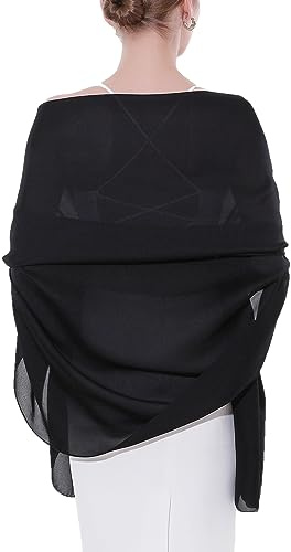 Stola Damen Festlich Schultertuch, dünner Schal für Abendkleid Sommer | Glänzend seidig weich, elegant, Vielseitig bindbar, ganzjährig geeignet,Kleider und Festlichkeiten,Farbvarianten.