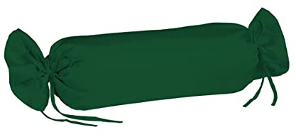 sleepling Satin Kissenbezug, Kissenhülle Nackenrolle aus 100% seidig weicher Baumwolle, Bezug Zierkissen, 60 Grad, Ökotex 100, Made in EU, 15 x 40 cm, jagdgrün