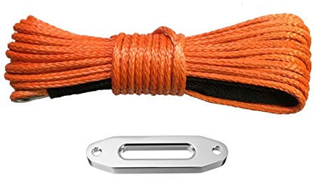 DUNSBY Abschleppseil Auto 6mm * 15m Synthetisches Seil Aluminium Off Road Seil Winch-Kabel-Plasma-Seil hinzufügen (Color : Orange)
