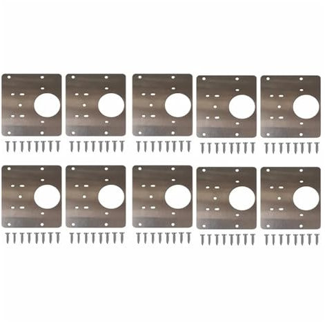 10 Stück Edelstahl Küchenschrank Türscharnier Reparaturplatte Kleiderschrank Fenster Türscharnier Reparatur Befestigungswerkzeug Möbelbeschläge (Color : 10pcs)