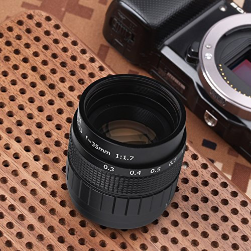 Obiettivo Focale Fisso 35 Mm F/1.7 per Fotografia Macro, Ampia Apertura, Messa a Fuoco Manuale, Struttura in Metallo, Compatibile con Attacco C, Scelta Economica