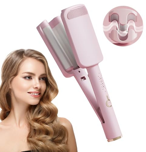 Vmxlso 32mm French Wave Curling Iron, Mermaid Hair Styler With 4 Gears Temperature, Fast Heating for Long Short Hair
