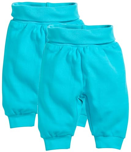 Playshoes Baby pumpbyxor joggingbyxor 2-pack, Turkos, 98