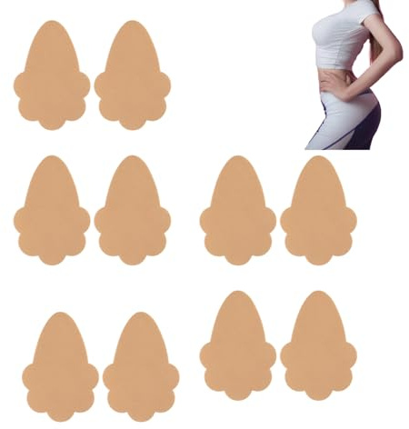 YNR Boobytape für Bruststraffung, Einweg-Tapes für große Brust, Boobytape für Bruststütze, Beige, Brustwarzenabdeckungen für Frauen für C-E-Cup, 5 Paar