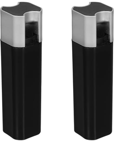 TOYANDONA Tirador de Cordón para Persianas Enrollables Ventanas, Kit 2 Piezas 55g Plástico Negro Plateado, Accesorio para Cortinas de Salón Resistente