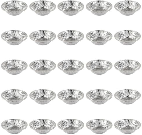 ULTECHNOVO 400 Moules à Tartelettes en Aluminium Jetables, Diamètre Adapté, pour Cupcakes, Tartes aux Œufs et Pâtisseries, Accessoires Pâtisserie Polyvalents pour Usage Domestique