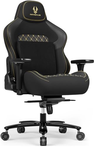 Bosmiller Gaming Stuhl 200kg Belastbarkeit Ergonomischer Bürostuhl bis 200kg Schreibtischstuhl XXL mit 4D Armlehnen Höhenverstellbarer Gaming Chair Chefsessel für Gamer und Esport