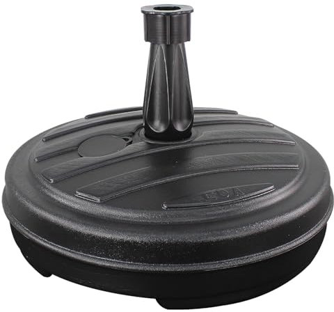 Parasol Umbrella Base Stand Sand Water Plastic Pole Garden Beach Patio Sun Shade (1 x Black)