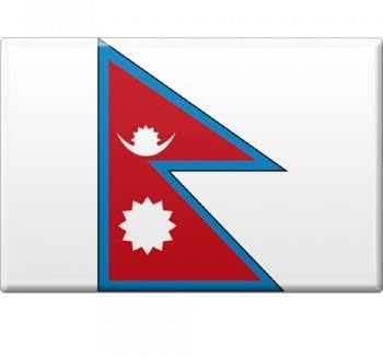 Kühlschrankmagnet - Länderflagge Nepal - Gr.ca. 8x5,5 cm - 38092 - Magnet