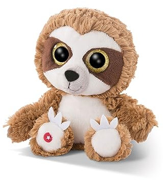 NICI 46616 Glubschis Kuscheltier Faultier Heywood 15cm, flauschiges Plüschtier mit großen Glitzeraugen, süßes Stofftier für Kinder und Kuscheltierliebhaber