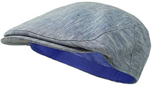 Borges & Scott Sammy – irländskt linne platt keps, denim, M