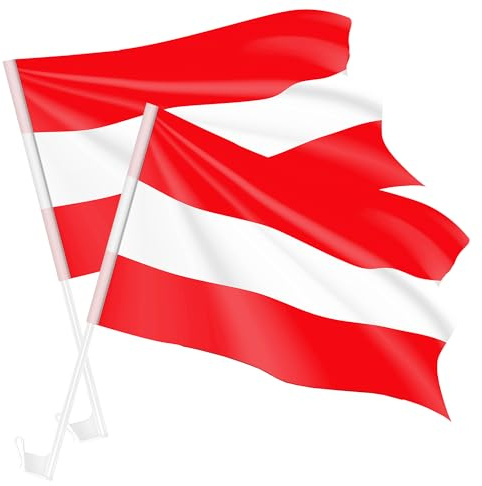 Taffstyle Autofahne Set 2 Stück Auto Flagge Fensterfahne Autoflagge Fanartikel Fußball Weltmeisterschaft 2026 Autokorso Fahne Auto Fenster Flaggen Länder Fan Fahne Fahrzeug Fahne 45cm x 30 cm
