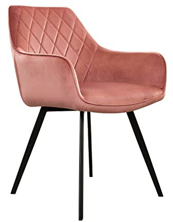 Kick Collection Esszimmerstühl Karl Velvet - Samt - Rosa - Modern und Hochwertig - Samtstoff und Metall - Erhältlich in vielen Farben
