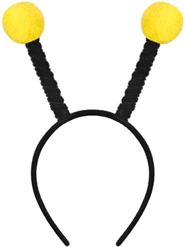 Balinco Haarreif Biene | Wespe | Hummel, schwarz mit gelben Fühlern für Damen als Accessoire für Ihr Kostüm zum Karneval