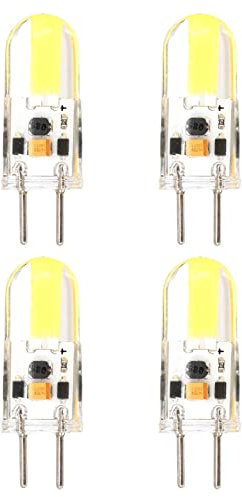 4 Stück LED Lampen, 3W GY6.35 LED Birnen Warmweiß/Kaltweiß 3000K/6000K 300LM, Ersatz für 30W Halogenlampen, AC/DC 12V, Kein Flackern Nicht Dimmbar 360° Lichtwinkel