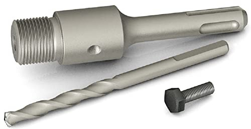 SYDARSYN Connecting Rod, Hole Saw Extension Shank 110mm Round-Handle Carbide SDS Plus Shank with Center Drill (Hole Saw NOT Including)