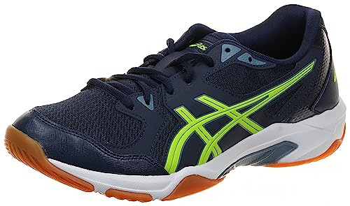 Asics Hombre Gel-Rocket 10 Zapatos de Voleibol, Midnight/Hazard Green, 45 EU