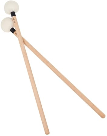 Trommelhammer 2 Stück und Filz Schwarz Halloween Mottoparty | Schlaginstrument Zubehör, Robuster Drumstick mit Holzgriff, für Percussion, 2stücke, Verarbeitung