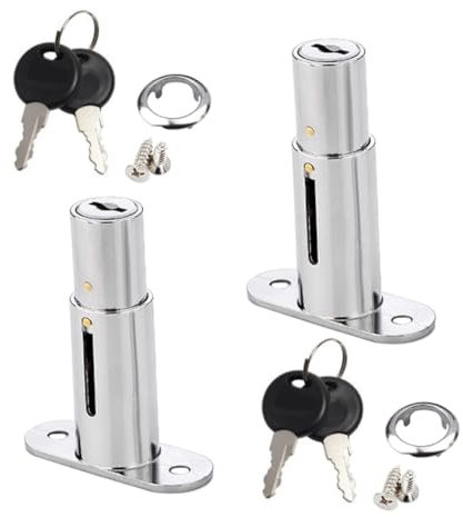 Serrature per mobili,Serratura a Cilindro, Cilindro Premere Pistone Blocco Locks Adatto per Cassetta Postale, Cassetto, Armadietto, Armadio, Cassetta Postale e così Via(2 Pezzi,4 Chiavi) (40MM,2PCS)
