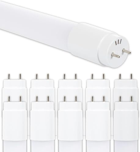 CLAR - LED Röhre 120cm T8 18W, Leuchtstoffröhre Ersatz, Neutralweiß 4000K, Feuchtraumleuchte, LED Lampe mit Starter & Fassung, Leuchtstofflampe 120 cm, Neutralweiß 4000ºK (Pack 10)