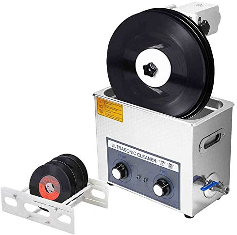 Vinyl Record Cleaner - 6L Ultrasonic Cleaning System to Professionally Restore Your LPs, Auto-rotating Double-sided Cleaning, 0~30 min Timing