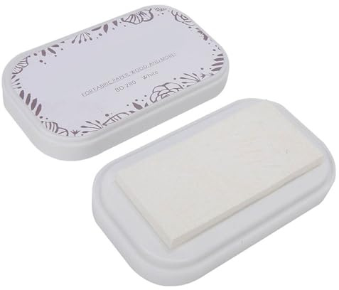 Restore Style Schwammfarbenes Stempelkissen, Stempelkissen für Stempelpapier, Weißes Porzellan-Stempelkissen, Geeignet für Stempel (BD-280 Porzellan weiß)