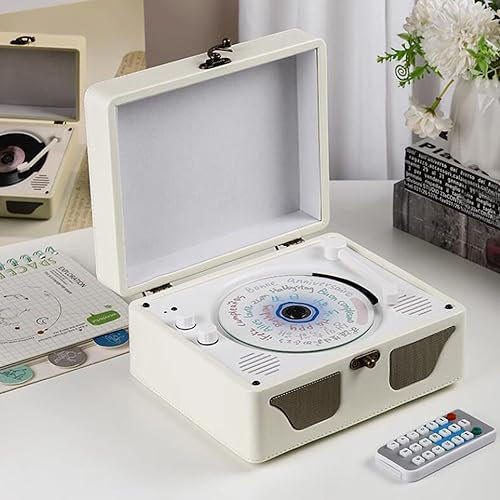 Lettore CD portatile con Bluetooth, doppio altoparlante stereo, telecomando, ingresso AUX, supporta CD/CD-R/CD RW/MP3/WMA - Lettore musicale domestico