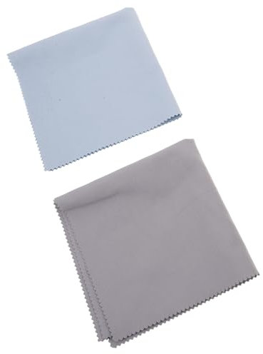 Lot de 2 Chiffons de Nettoyage Double Face pour Bijoux 30 X 30 Cm Doux Et Brillants pour Argenterie Verres Surfaces Délicates