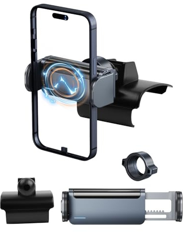 YEE PIN Support de téléphone portable compatible pour Porsche Macan 2015-2024 | Rotation à 360° | Verrouillage automatique | Compatible avec smartphones de 4 à 7 pouces
