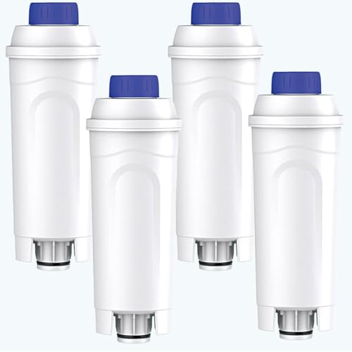 COJINLDFEI Replacement Water Filter Compatible with DeLonghi DLSC002, Water Filter Compatible with DeLonghi ECAM, ECAM, ETAM, EC, BCO, BC Series Coffee Maker, Soften Water (4 Pack)