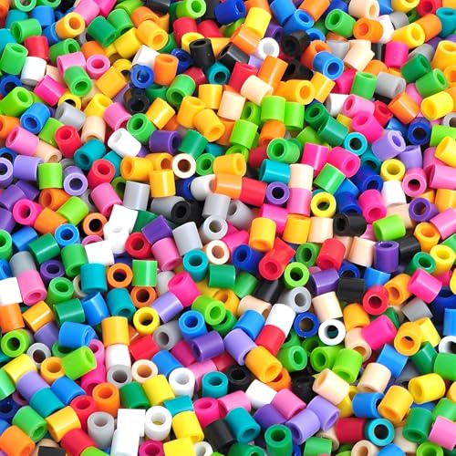 CONNECTION 10000 Pezzi Perline Da Stirare 5 mm Fuse Beads Diy Perlina Fusibili Colorate 50 Colori Ricarica Perline Da Stiro Idea Regalo Artigianali Per Bambini E Ragazzi Regalo Per Pasqua Feste Natale