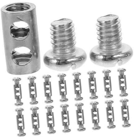 LOLIPPYY 20 pezzi Morsetti per Fune in Acciaio Inox Doppio Foro con Bulloni Clip per Cavi da Fermacavo Resistente alla Corrosione per Uso Esterno e Interno
