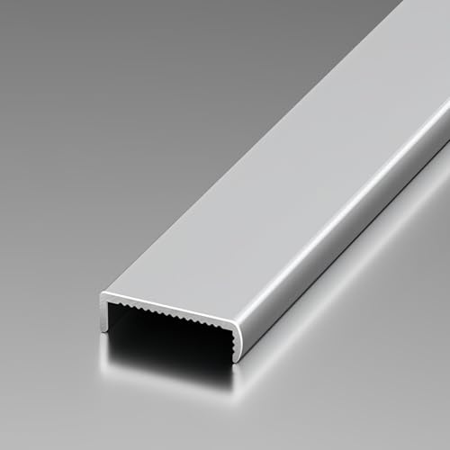 Coayuou Baguette De Finition Carrelage Mural U Metallique 100cm* 3 Pièces Baguette Joint Carrelage Plinthe Aluminium Idéale pour Rénover Votre Maison, Solide Et Durable(Silver,20mm)