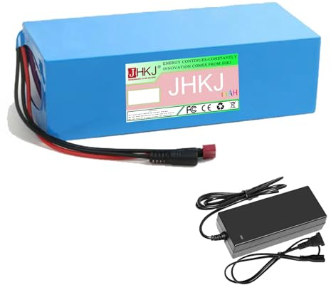 JHKJ Batteria al Litio Ricaricabile da 36V 48V 60V 15Ah 20Ah 25Ah 30Ah 35Ah 40Ah 45Ah 50Ah Pacco Batteria al Litio da 60 Volt per Moto, ciclomotore, Scooter