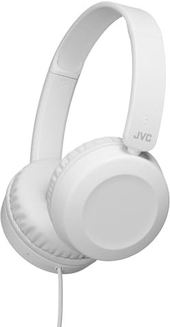 JVC HA-S31M Wired Over-Ear Headband Headphones with Microphone & Remote - Ice White