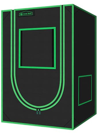 Green Hut 2x2 Grow Tent, 24x24x36 600D Mylar Hydroponic Growing Tents for Plants Inside Reflective Grow Tent Growing Room Hydroponic System