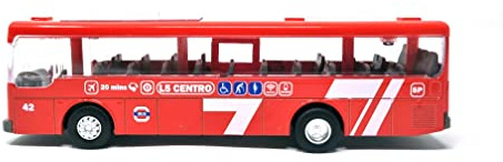 PLAYJOCS GT-8112 Bus urbain. Véhicule métallique avec pièces en plastique, idéal pour les enfants et les collectionneurs.