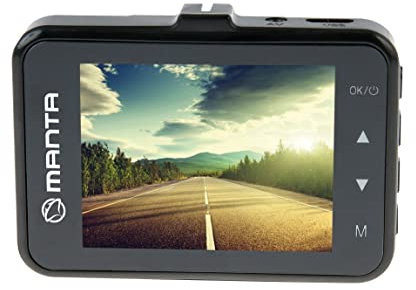 MANTA Dashcam Auto Vorne Autokamera 720P HD Loop-Aufnahm LCD 2,4 Display Automatische Aufnahme miniUSB - Dashcam für Autos mit G-Sensor DVR302H