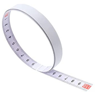 OSALADI 2m Steel Miter Track Tape Measure Metric Scale Ruler Self Adhesive for Woodworking Projects Right to Left Reading