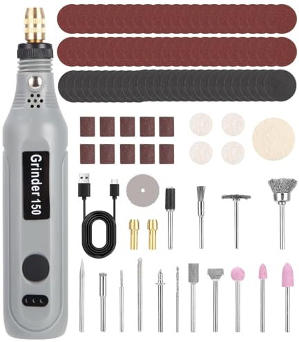3.7V Mini Trapano Elettrico, Utensili Rotanti Multifunzione con 105 Accessori, Trapano a Batteria 3 velocità variabile Utensile Rotante, 5000-15000 rpm, per Incisione, Taglio, Foratura, Lucidatura