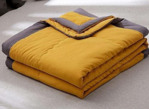Trapunta Estivo 150x200 200x200cm Piumone Cotone Copriletto Matrimoniale/Singolo Una Piazza E Mezza Leggera Consolatore 4 Stagioni Condizionamento D'Aria Trapuntato Morbido Coperta(D,170x200cm/67x78in
