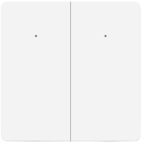 Matter Interrupteur WiFi intelligent à grand bouton neutre avec application activée par minuterie/commande vocale, interrupteur d'éclairage Matter Homekit (2 gangs)