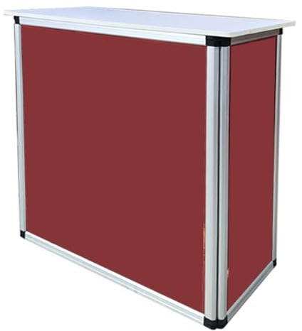 Innovz Messe Theke Empfangstheke Tragbarer Messe-Empfangstresen für Display-Werbung, Druckanzeigen, Klappbarer Promotion-Tresen, Rednerpult für Kommerzielle Messen, Stehtisch, 29 Höhe