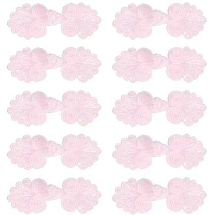 QUARKZMAN 10 Set Chinesische Verschlussknöpfe Chinesische Knoten Froschknöpfe für DIY, Pink