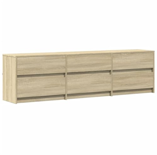 vidaXL TV-Schrank mit LED-Beleuchtung Sonoma-Eiche 180x34x50 cm