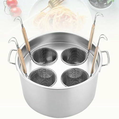 LYJYUJIE Pasta -Topf Aus Edelstahl, Einsätze Für Topf Für 3/4/5 Löcher, Set Von Einsätzen Mit Divisor Und Sieb, Heimtöpfen, Küche, Restaurant ~ //