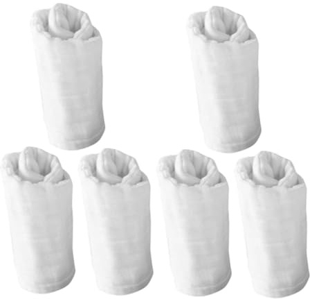 HONITANO 6pcs Muslin Burp Cloths Soft Cotton Washable Diapers Breathable Reusable Pee Pads for Newborn Boys Shower Daily Use